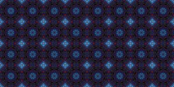 Naadloos Patroon Van Geometrische Bloemen Ruimtestructuur — Stockfoto
