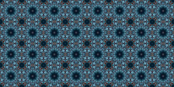 Naadloos Patroon Van Geometrische Bloemen Ruimtestructuur — Stockfoto