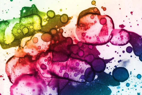 Abstract Gekleurde Regenboog Achtergrond Aquarelstructuur — Stockfoto