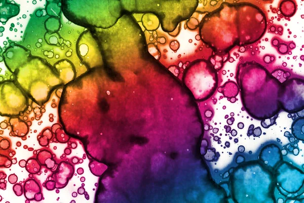 Abstract Gekleurde Regenboog Achtergrond Aquarelstructuur — Stockfoto