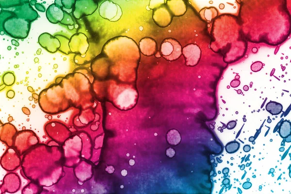 Abstract Gekleurde Regenboog Achtergrond Aquarelstructuur — Stockfoto