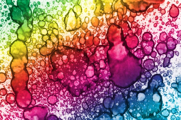 Abstract Gekleurde Regenboog Achtergrond Aquarelstructuur — Stockfoto