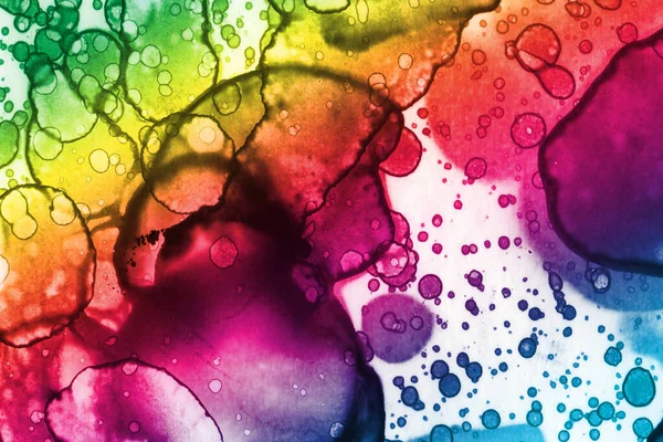 Abstract Gekleurde Regenboog Achtergrond Aquarelstructuur — Stockfoto