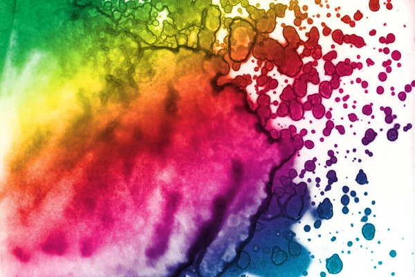 抽象的な色の虹の背景 水彩の質感 ロイヤリティフリーのストック写真