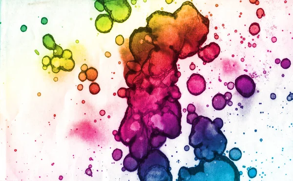 Abstract Gekleurde Regenboog Achtergrond Aquarelstructuur — Stockfoto