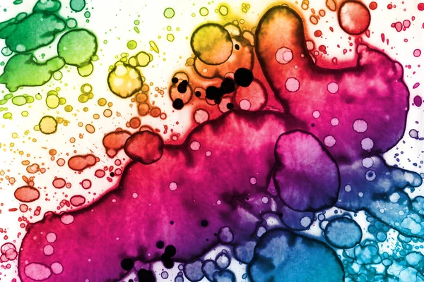 Абстрактный Цветной Радужный Фон Акварельная Текстура — стоковое фото