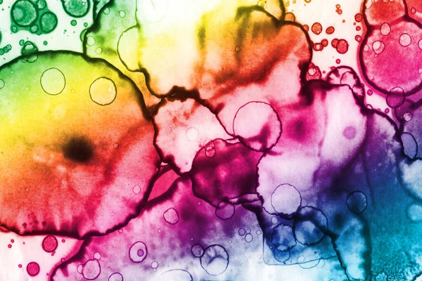 Streszczenie Kolorowe Tło Tęczy Tekstura Akwareli — Zdjęcie stockowe