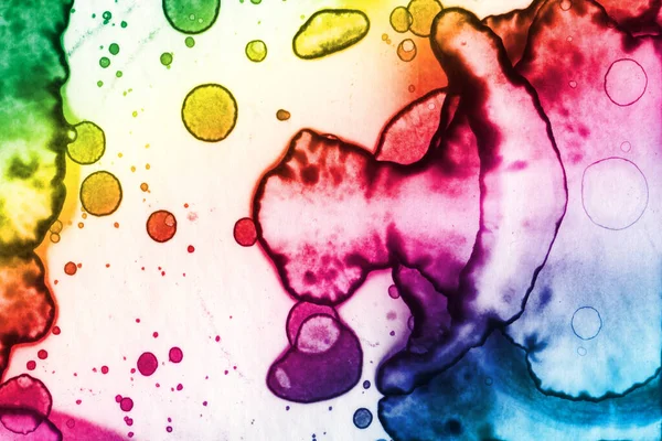 Abstract Gekleurde Regenboog Achtergrond Aquarelstructuur — Stockfoto
