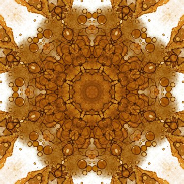 Kahve ve kola ile kusursuz desen. Altın desen.