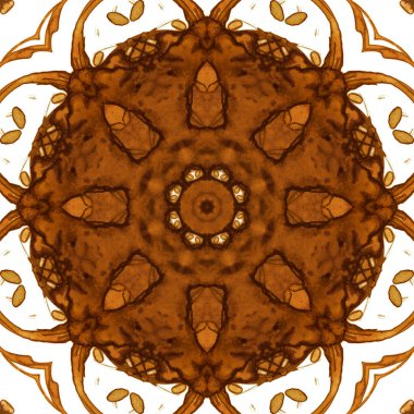 Kahve ve kola ile kusursuz desen. Altın desen.