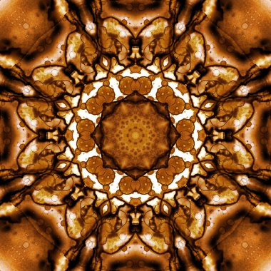 Kahve ve kola ile kusursuz desen. Altın desen.