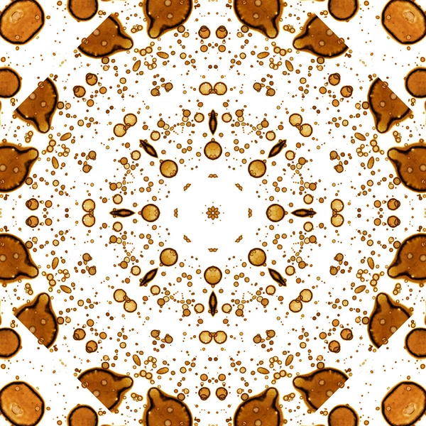 Seamless pattern with coffee and cola. Gold texture.