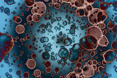 Soyut sanat alanı dokusu. Moda geçmişi. Gezegenler ve galaksiler