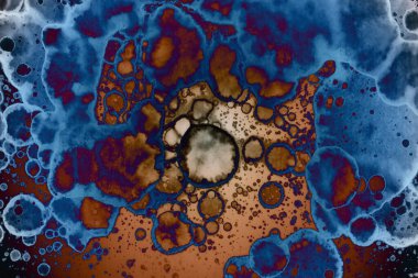 Soyut sanat alanı dokusu. Moda geçmişi. Gezegenler ve galaksiler