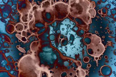 Soyut sanat alanı dokusu. Moda geçmişi. Gezegenler ve galaksiler