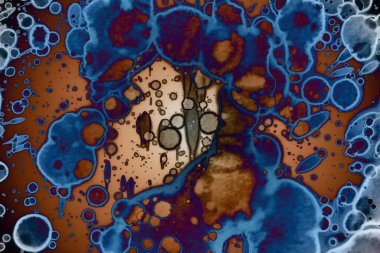 Soyut sanat alanı dokusu. Moda geçmişi. Gezegenler ve galaksiler