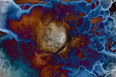 Soyut sanat alanı dokusu. Moda geçmişi. Gezegenler ve galaksiler