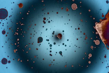 Soyut sanat alanı dokusu. Moda geçmişi. Gezegenler ve galaksiler