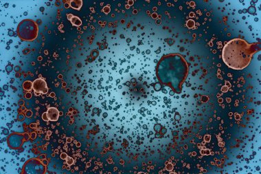 Soyut sanat alanı dokusu. Moda geçmişi. Gezegenler ve galaksiler