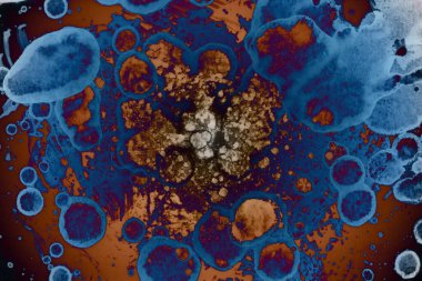 Soyut sanat alanı dokusu. Moda geçmişi. Gezegenler ve galaksiler