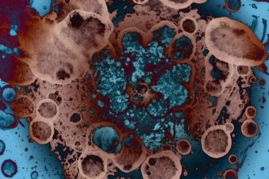 Soyut sanat alanı dokusu. Moda geçmişi. Gezegenler ve galaksiler