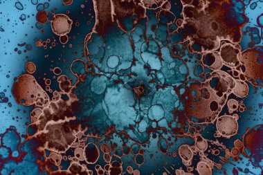 Soyut sanat alanı dokusu. Moda geçmişi. Gezegenler ve galaksiler