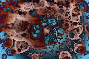 Soyut sanat alanı dokusu. Moda geçmişi. Gezegenler ve galaksiler