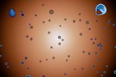 Soyut sanat alanı dokusu. Moda geçmişi. Gezegenler ve galaksiler