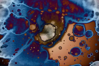 Soyut sanat alanı dokusu. Moda geçmişi. Gezegenler ve galaksiler