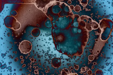 Soyut sanat alanı dokusu. Moda geçmişi. Gezegenler ve galaksiler