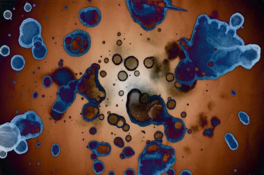 Soyut sanat alanı dokusu. Moda geçmişi. Gezegenler ve galaksiler