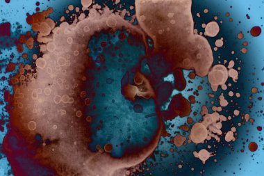 Soyut sanat alanı dokusu. Moda geçmişi. Gezegenler ve galaksiler