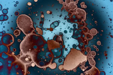 Soyut sanat alanı dokusu. Moda geçmişi. Gezegenler ve galaksiler