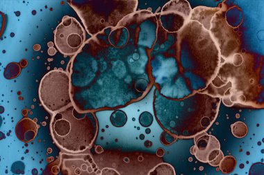 Soyut sanat alanı dokusu. Moda geçmişi. Gezegenler ve galaksiler