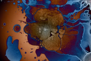 Soyut sanat alanı dokusu. Moda geçmişi. Gezegenler ve galaksiler