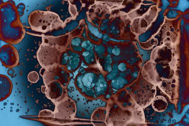 Soyut sanat alanı dokusu. Moda geçmişi. Gezegenler ve galaksiler