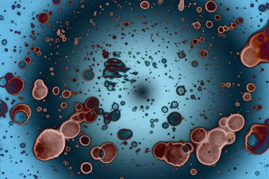 Soyut sanat alanı dokusu. Moda geçmişi. Gezegenler ve galaksiler