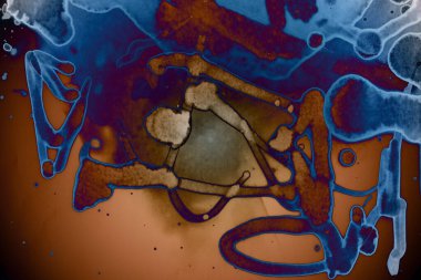 Soyut sanat alanı dokusu. Moda geçmişi. Gezegenler ve galaksiler