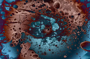 Soyut sanat alanı dokusu. Moda geçmişi. Gezegenler ve galaksiler