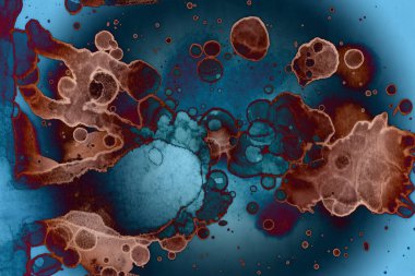 Soyut sanat alanı dokusu. Moda geçmişi. Gezegenler ve galaksiler