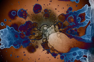 Soyut sanat alanı dokusu. Moda geçmişi. Gezegenler ve galaksiler