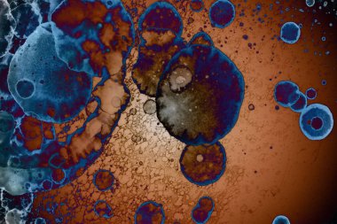 Soyut sanat alanı dokusu. Moda geçmişi. Gezegenler ve galaksiler