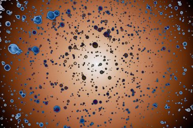 Soyut sanat alanı dokusu. Moda geçmişi. Gezegenler ve galaksiler