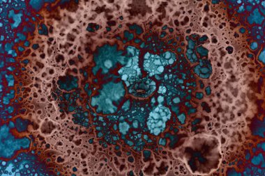 Soyut sanat alanı dokusu. Moda geçmişi. Gezegenler ve galaksiler