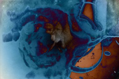 Soyut sanat alanı dokusu. Moda geçmişi. Gezegenler ve galaksiler