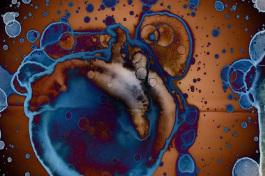 Soyut sanat alanı dokusu. Moda geçmişi. Gezegenler ve galaksiler