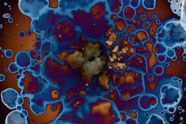 Soyut sanat alanı dokusu. Moda geçmişi. Gezegenler ve galaksiler