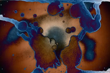 Soyut sanat alanı dokusu. Moda geçmişi. Gezegenler ve galaksiler