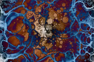 Soyut sanat alanı dokusu. Moda geçmişi. Gezegenler ve galaksiler