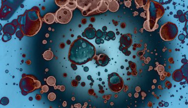 Soyut sanat alanı dokusu. Moda geçmişi. Gezegenler ve galaksiler